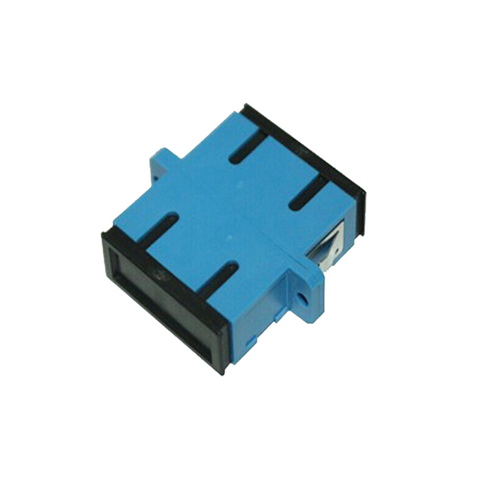 SC Single Mode Double Core Optical Adapter Blue Plastic Flange Plate